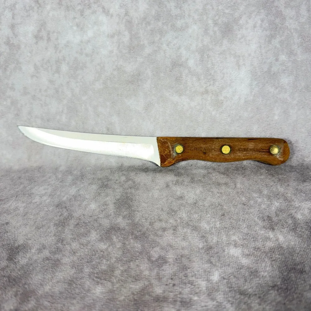 Vtg Chicago Cutlery Utility Boning Knife Wood Handle 5